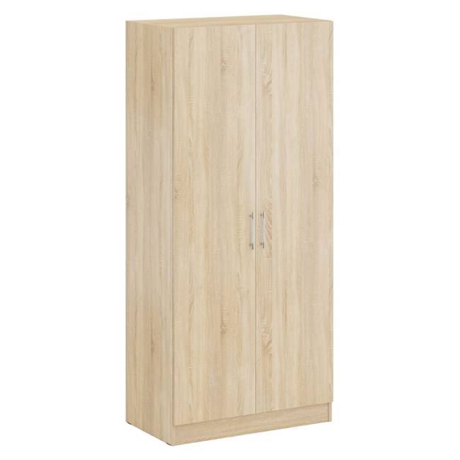 Кровать двуспальная 1800 со шкафом для одежды 2-х створчатым Стандарт цвет дуб сонома