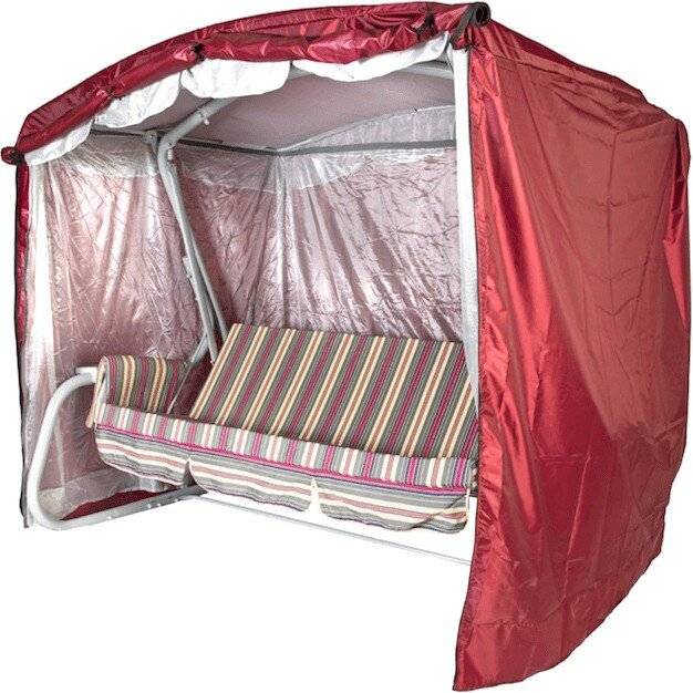 Чехол ЛЮКС для садовых качелей ОАЗИС, бордо