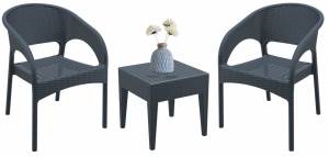 Комплект пластиковой мебели Miami Panama антрацит