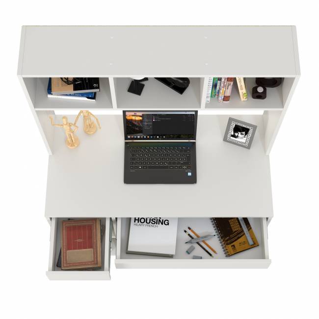 Стол компьютерный Комфорт 12.77F цвет белый шагрень