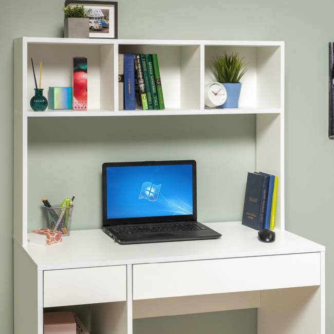 Стол компьютерный Комфорт 12.77F цвет белый шагрень