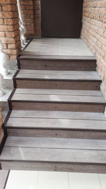 Подступёнок HOLZHOF с тиснением "Кольца дерева", 150*12*4000 мм, слоновая кость