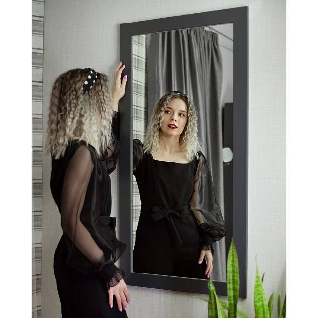 Зеркало настенное BeautyStyle 11 серый графит 118 см х 60,6 см