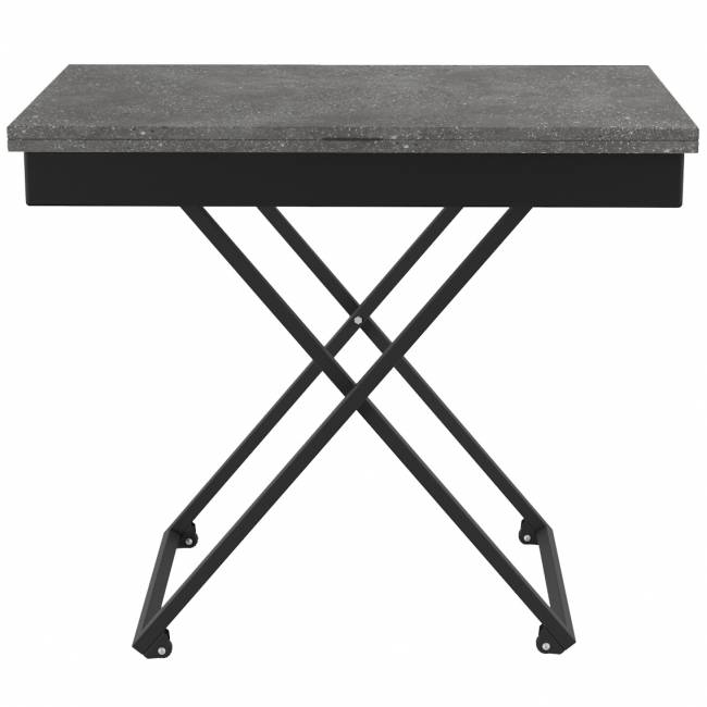 Стол универсальный трансформируемый АНДРЭ Loft ЛДСП терраццо/чёрный