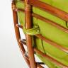 Кресло-качалка PAPASAN/ПАПАСАН w 23/01 B /с подушкой/ 115х78х104 см, Pecan (орех), флок Олива, 23 Pecan (орех)