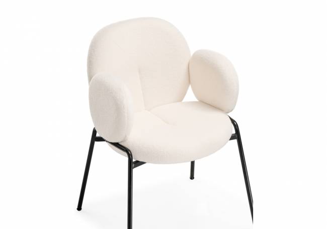 Стул на металлокаркасе Kalipso white / black