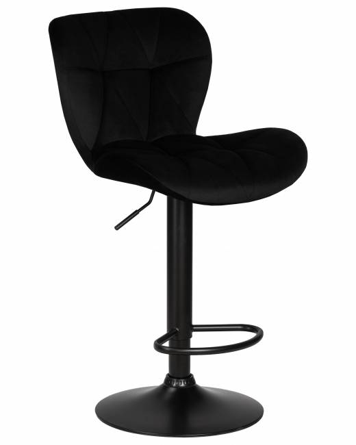 Стул барный DOBRIN BARNY BLACK, черный велюр (MJ9-101)