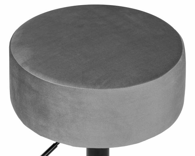 Пуф DOBRIN DANNY BLACK, серый велюр (MJ9-75)