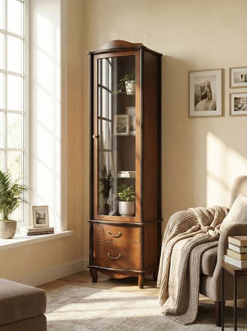 Шкаф-витрина Джульетта, орех Л