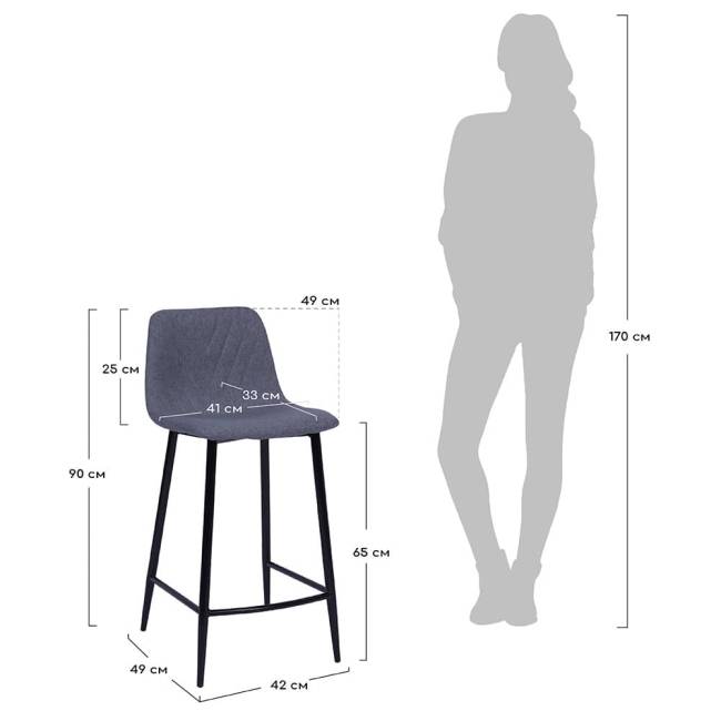 Стул полубарный Vicky латте Стул полубарный Vicky латте