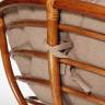 Кресло-качалка PAPASAN/ПАПАСАН w 23/01 B /с подушкой/ 115х78х104 см, Pecan (орех), экошерсть Коричневый, 1811-5 Pecan (орех)
