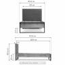 Iris 90х200 металл дуб вотан / черный муар