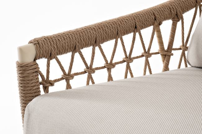 "Венеция" лаунж-зона из искусственного ротанга, цвет соломенный