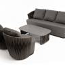 "Флоренция" лаунж-зона из искусственного ротанга, цвет графит