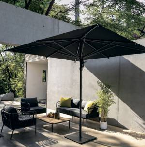 Зонт профессиональный 3х4 м Napoli Standard антрацит, черный 3000х4000 мм