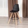 Стул барный Cindy Bar Chair (mod. 80-1) / 1 шт. в упаковке дерево бук/металл/пластик, 50 х 51 х 109 см, Black (Черный) 3010/ натуральный Black (Черный) 3010/ натуральный дерево бук/металл/пластик