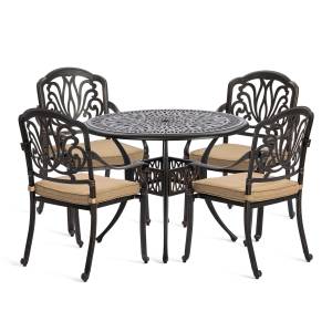 Комплект Secret de Maison Quartet/Квартет (стол+4 стула) алюминиевый сплав, бронзовый (Комплект из 4 шт.) бронза/bronze алюминиевый сплав