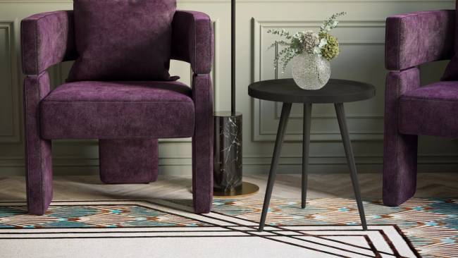 Стол журнальный Калифорния Батл черный лофт/черный