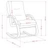 Кресло-качалка Leset Милано Венге V32 серый Кресло-качалка Leset Милано Венге V32 серый