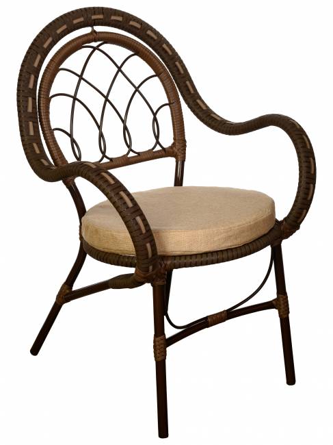 Комплект из искусственного ротанга Java (Ява)-6 (цвет: Орех)