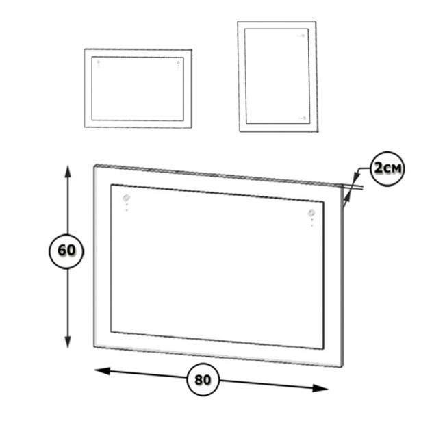 Зеркало Камелия цвет дуб сонома Зеркало Камелия цвет дуб сонома
