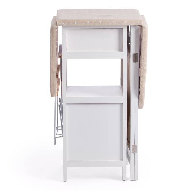 Гладильный комод с 2 ящиками Secret De Maison AMANT  (mod. XD1268) дерево павловния, мдф, 126х30х72см, white (белый) white (белый) дерево павловния, мдф