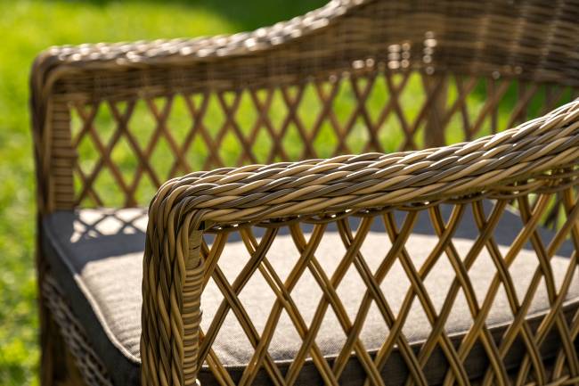 "Дольче" обеденная группа из искусственного ротанга, цвет соломенный "Дольче" обеденная группа из искусственного ротанга, цвет соломенный