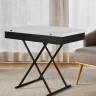 Стол-трансформер Лерон белый/черный