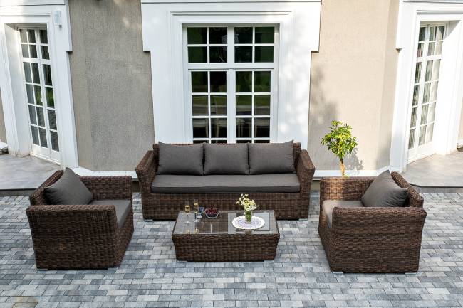 "Капучино" лаунж-зона из искусственного ротанга, цвет коричневый "Капучино" лаунж-зона из искусственного ротанга, цвет коричневый