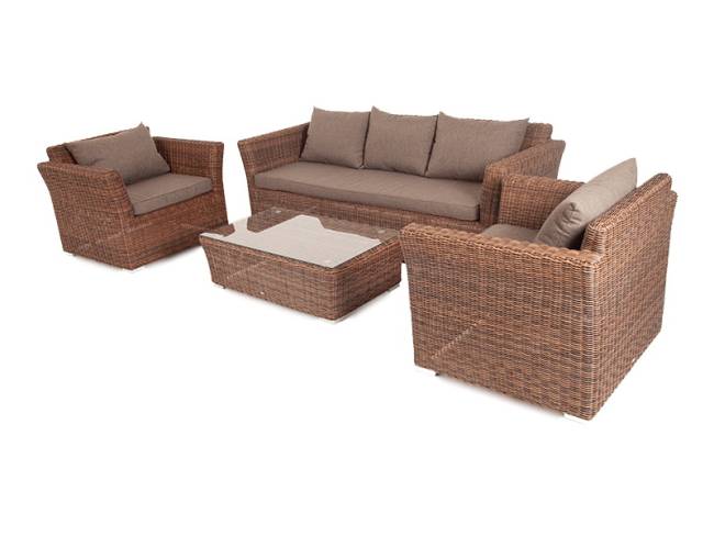 "Капучино" лаунж-зона из искусственного ротанга, цвет коричневый "Капучино" лаунж-зона из искусственного ротанга, цвет коричневый