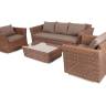 "Капучино" лаунж-зона из искусственного ротанга, цвет коричневый "Капучино" лаунж-зона из искусственного ротанга, цвет коричневый