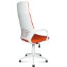 Кресло офисное / Айкью / IQ / белый пластик / оранжевая ткань