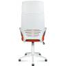 Кресло офисное / Айкью / IQ / белый пластик / оранжевая ткань