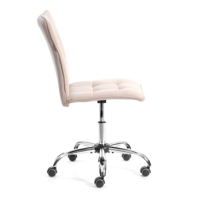 Комплект кресло+стул Bari/Бари LT, велюр, бежевый/черный, 7 бежевый/черный флок