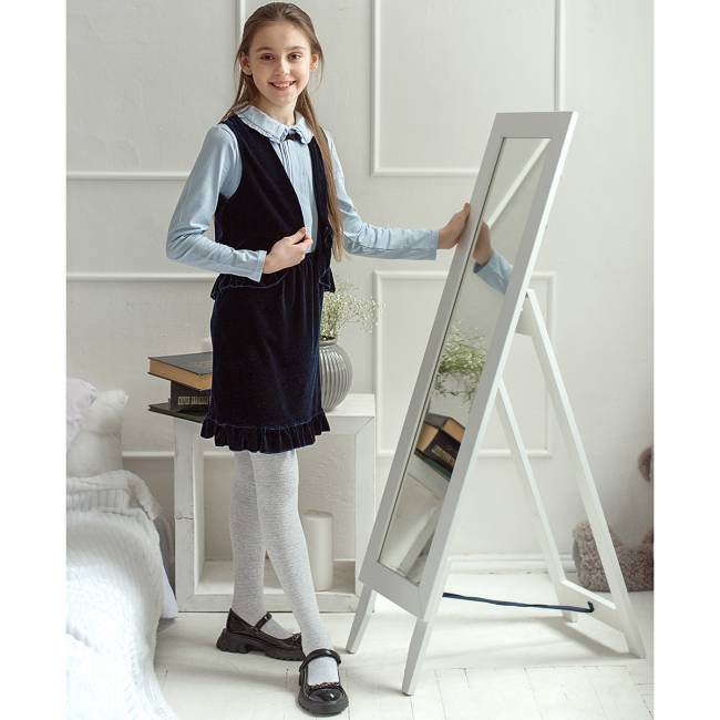 Зеркало напольное BeautyStyle 1 белый 130 см х 35 см