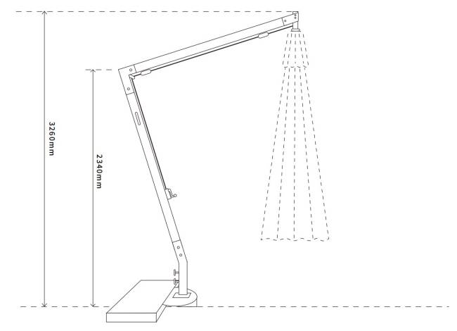 "Корсика" зонт уличный 3х3м на боковой алюминиевой опоре, цвет под дерево "Корсика" зонт уличный 3х3м на боковой алюминиевой опоре, цвет под дерево