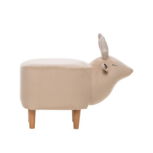 Пуф Leset Оленёнок V18 бежевый, компаньон Milos 02 белый Бук