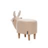 Пуф Leset Оленёнок V18 бежевый, компаньон Milos 02 белый Бук