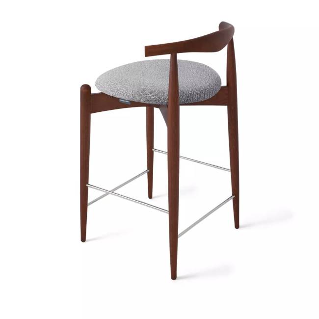 Стул Noble полубарный, массив бука - серый - бук коричневый