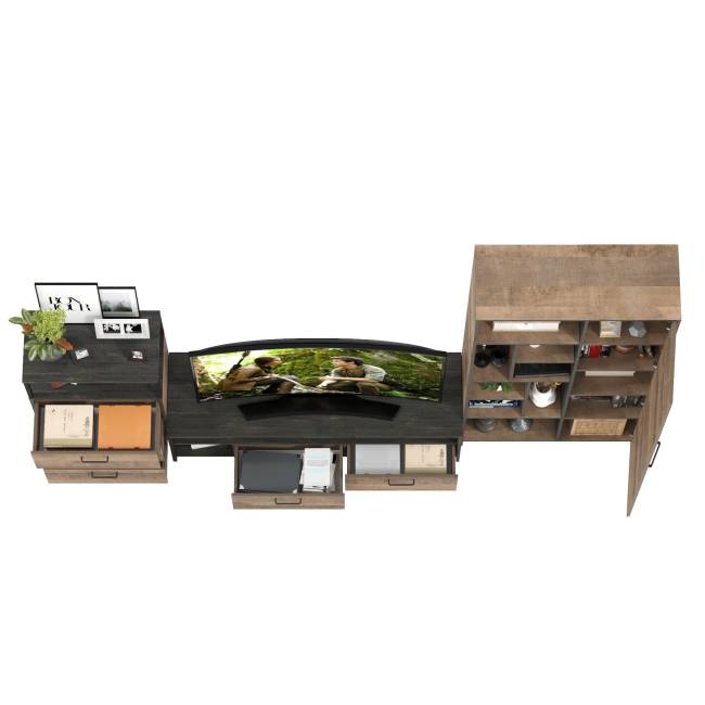 Стенка для гостиной Трувор № 80 цвет дуб гранж песочный/интра Стенка для гостиной Трувор № 80 цвет дуб гранж песочный/интра