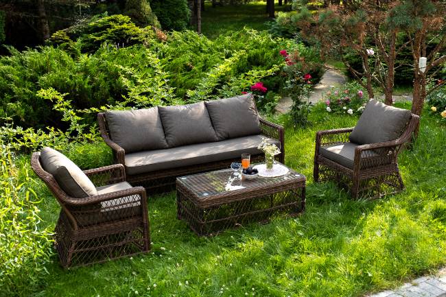 "Гранд Латте" лаунж-зона из искусственного ротанга, цвет коричневый "Гранд Латте" лаунж-зона из искусственного ротанга, цвет коричневый