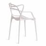 Стул Cat Chair (mod. 028) пластик, 53 x 59 x 82,5 см, белый (White C0057) (Комплект из 2 шт.) белый
