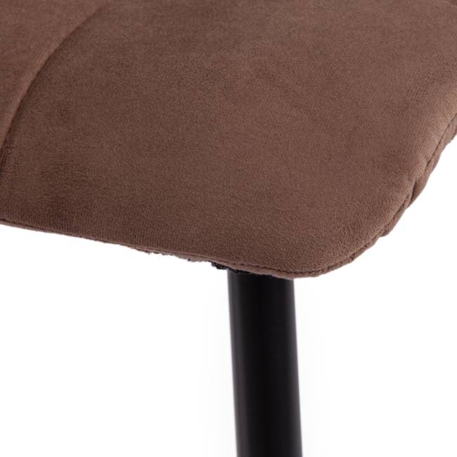 Стул Чилли Макс/Chilly Max (1шт.в упаковке) велюр/металл, 45х54х90см, коричневый 09/черный коричневый 09/черный Велюр/металл