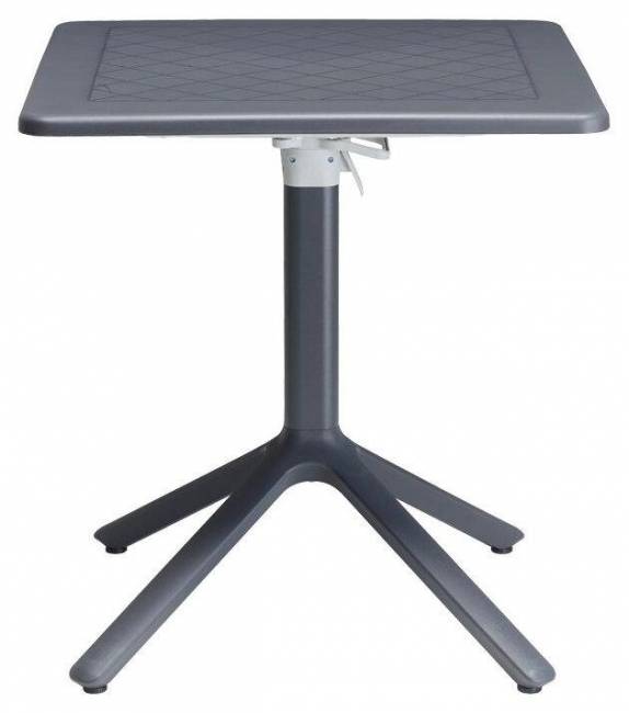Стол пластиковый складной Eco Folding антрацит 800х800х750 мм