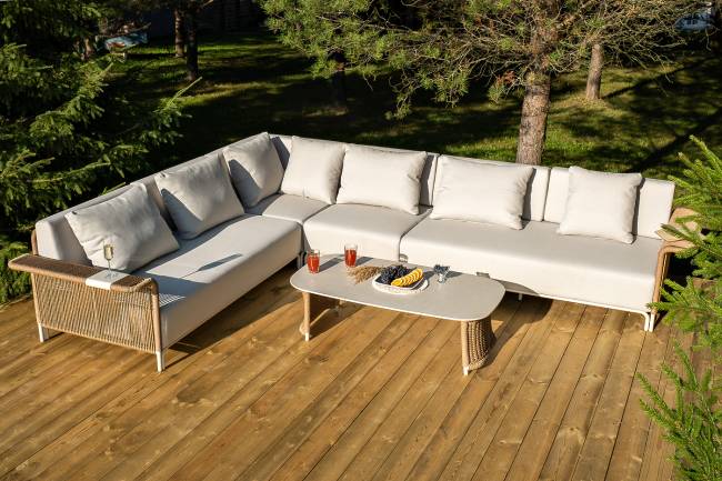 "Мальдивы" трансформирующаяся лаунж-зона из искусственного ротанга, цвет соломенный "Мальдивы" трансформирующаяся лаунж-зона из искусственного ротанга, цвет соломенный