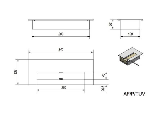 Биокамин Kratki BRAVO 2 TUV медь, золото, черный, сатин