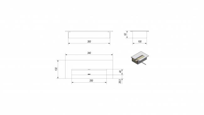 Биокамин Kratki BRAVO 2 TUV медь, золото, черный, сатин