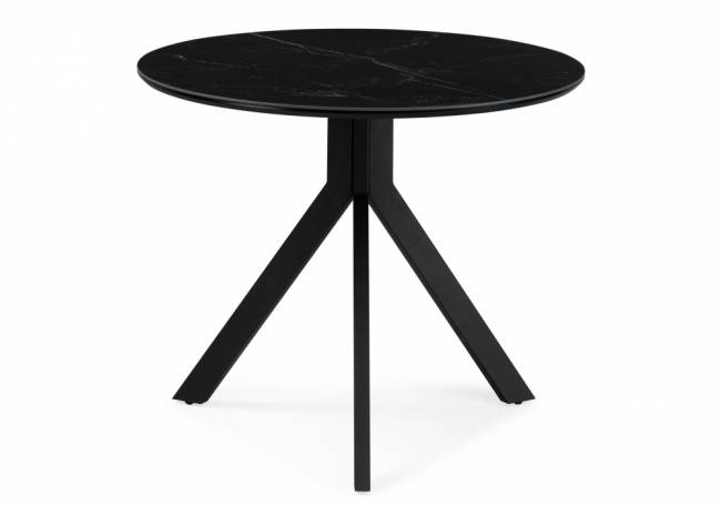 Керамический стол Том 90х90 черный мрамор shakespeare black / черный