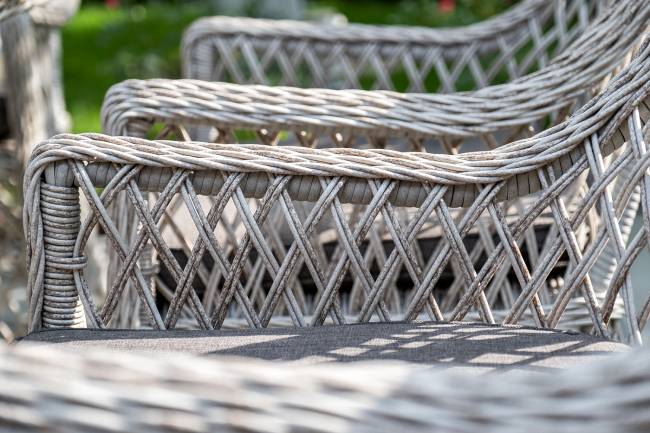 "Латте" плетеное кресло из искусственного ротанга, цвет бежевый