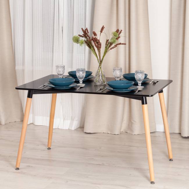 Стол JOHN (mod. T1001) МДФ/дерево, 120 х 80 х 75 см , Black (черный)/ Natural (натуральный) Black (черный)/ Natural (натуральный) МДФ/дерево Стол JOHN (mod. T1001) МДФ/дерево, 120 х 80 х 75 см , Black (черный)/ Natural (натуральный) Black (черный)/ Natural (натуральный) МДФ/дерево